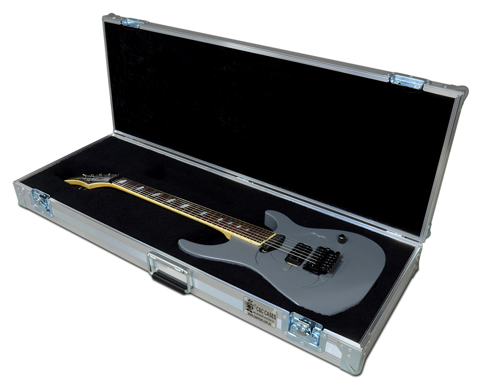 Custom made Caparison Horus guitar case by C and C Cases.