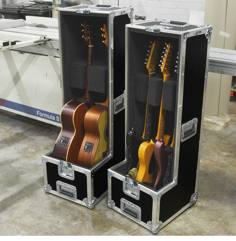 Double acoustic and triple electric guitars vaults BY CASEAMAN